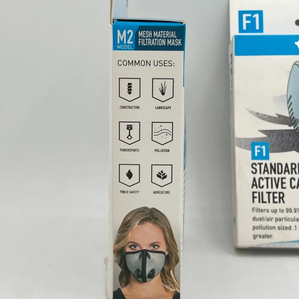 RZ MASK M2 Mesh Air Filtration Mask Size XL - Black Plus 3 XL F1 Filters BUNDLE